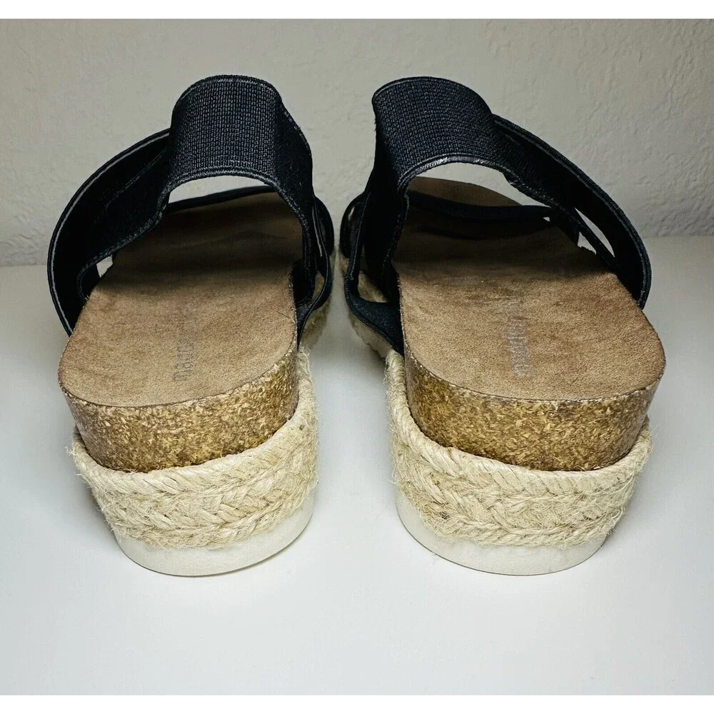 MADDEN GIRL Cassie Black Platform Espadrille Sandals SIZE 8M *NEW*‎